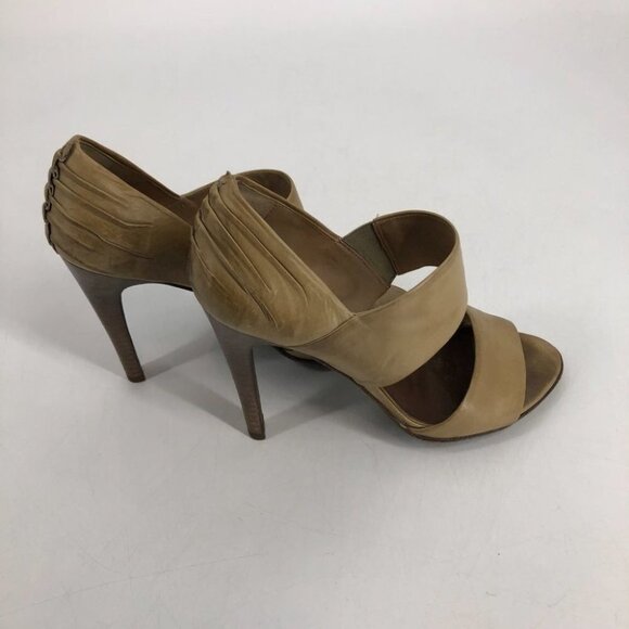 Allsaints tan leather high heels  open toe size 37 - Picture 9 of 15